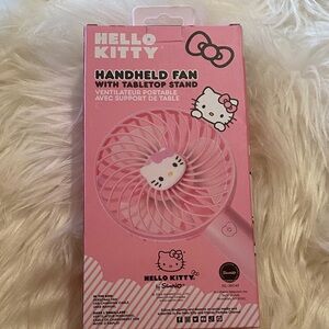 Hello Kitty Pink Portable Fan with Stand
